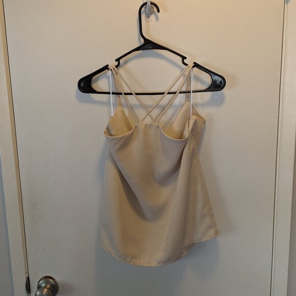Jacqueline DeYong JDY Anabel strappy back detail cami top in cream EU 34/UK6/US2 - Picture 7 of 11